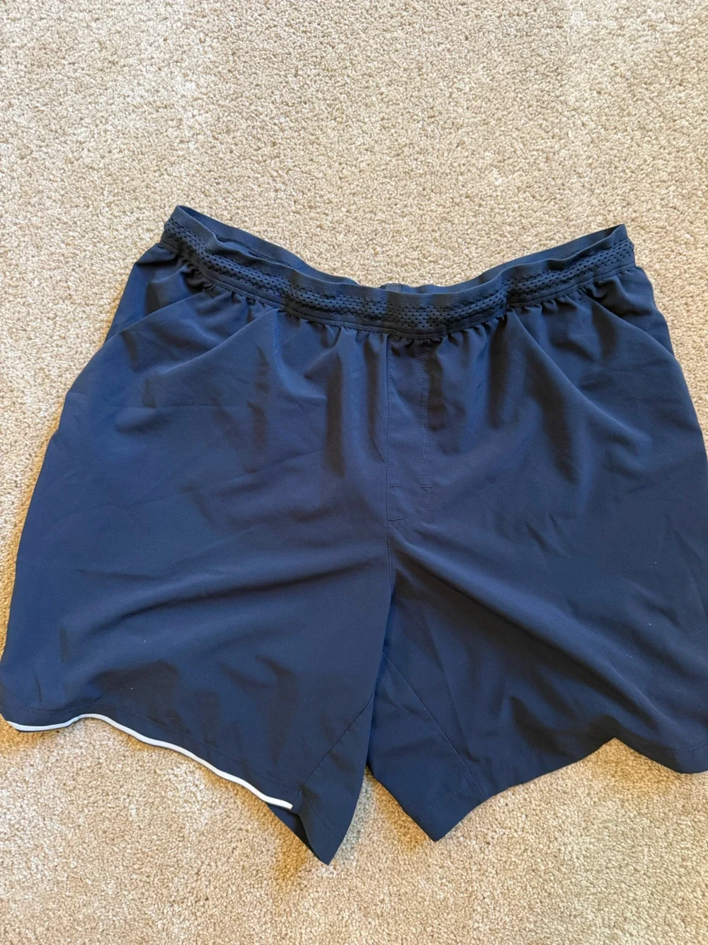 VRST navy Athletic Shorts with Contrast Trim